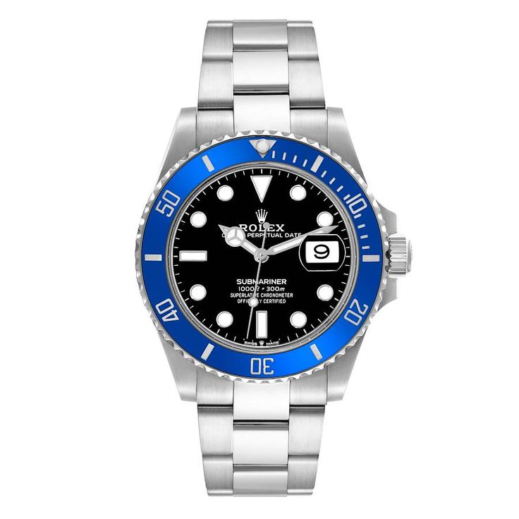 Rolex Submariner Cookie Monster Blue Ceramic Bezel White Gold Mens Watch 126619