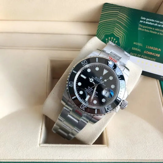 Rolex Submariner 114060 watch 40 mm Steel strap Black dial